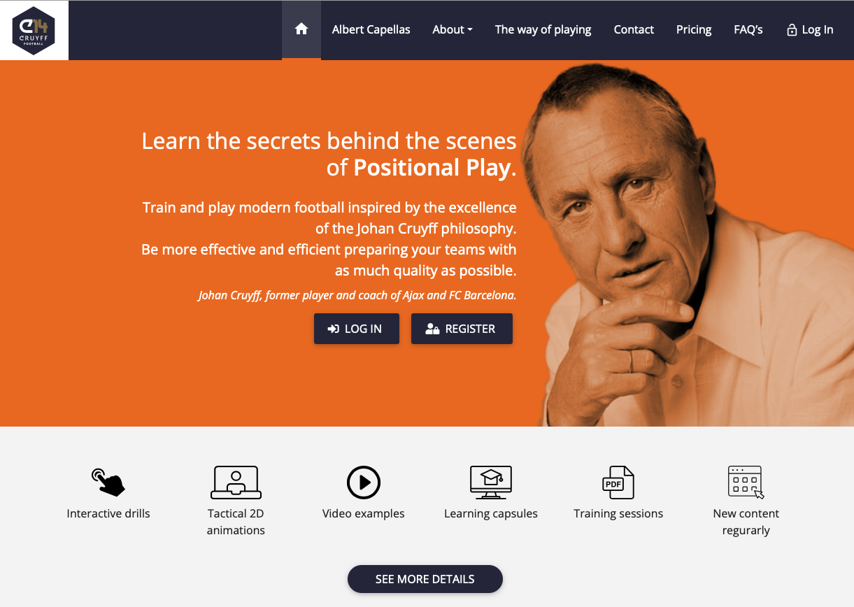 Online Cruyff Football platform